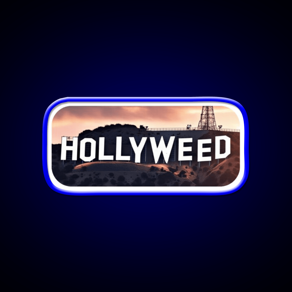 Hollyweed Hemp Inspired Green Leaf Led Neon Sign Rgb Color - Shineneon