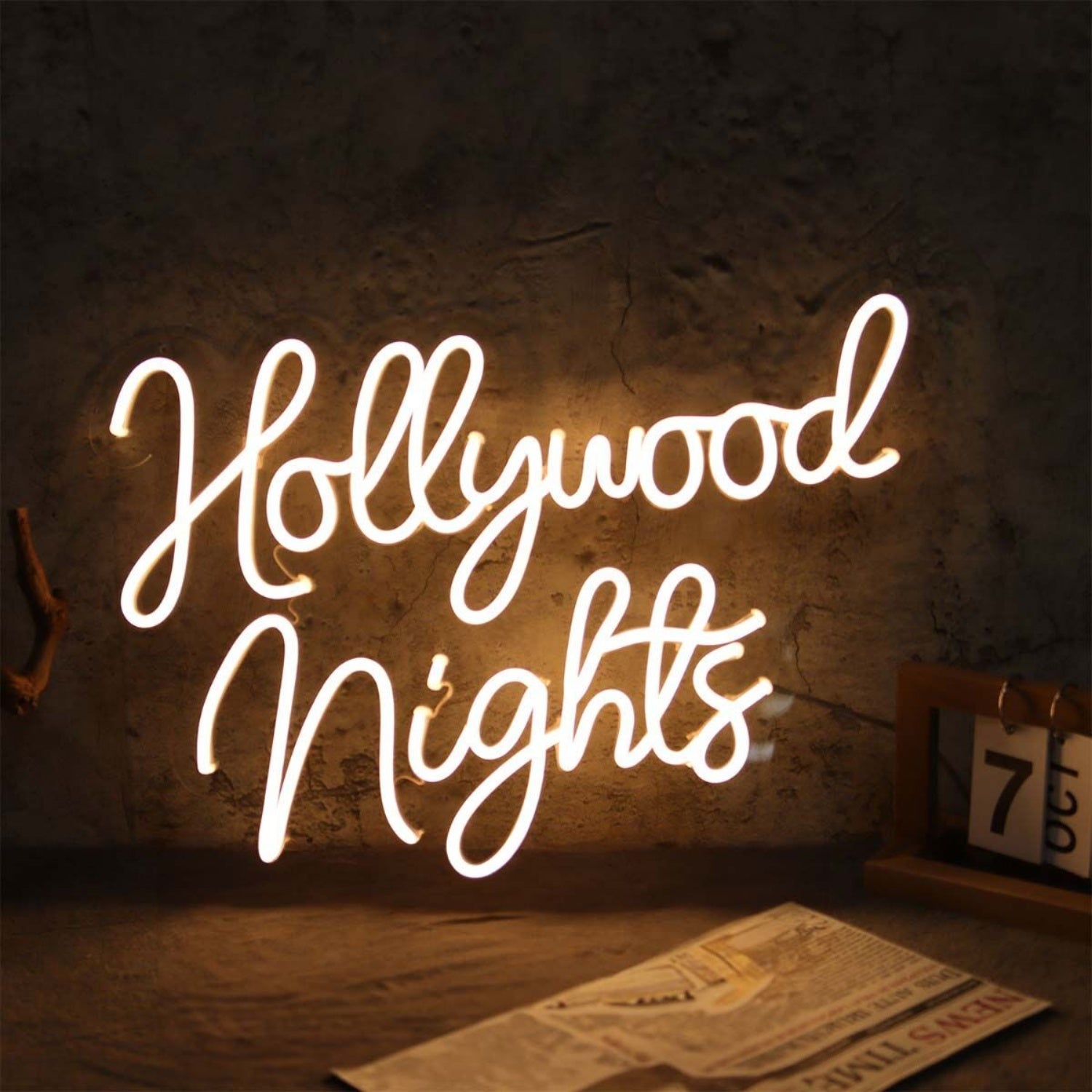 Hollywood Nights Led Neon Sign For City And Nightlife Decor - Shineneon