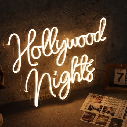 Hollywood Nights Led Neon Sign For City And Nightlife Decor | Shineneon