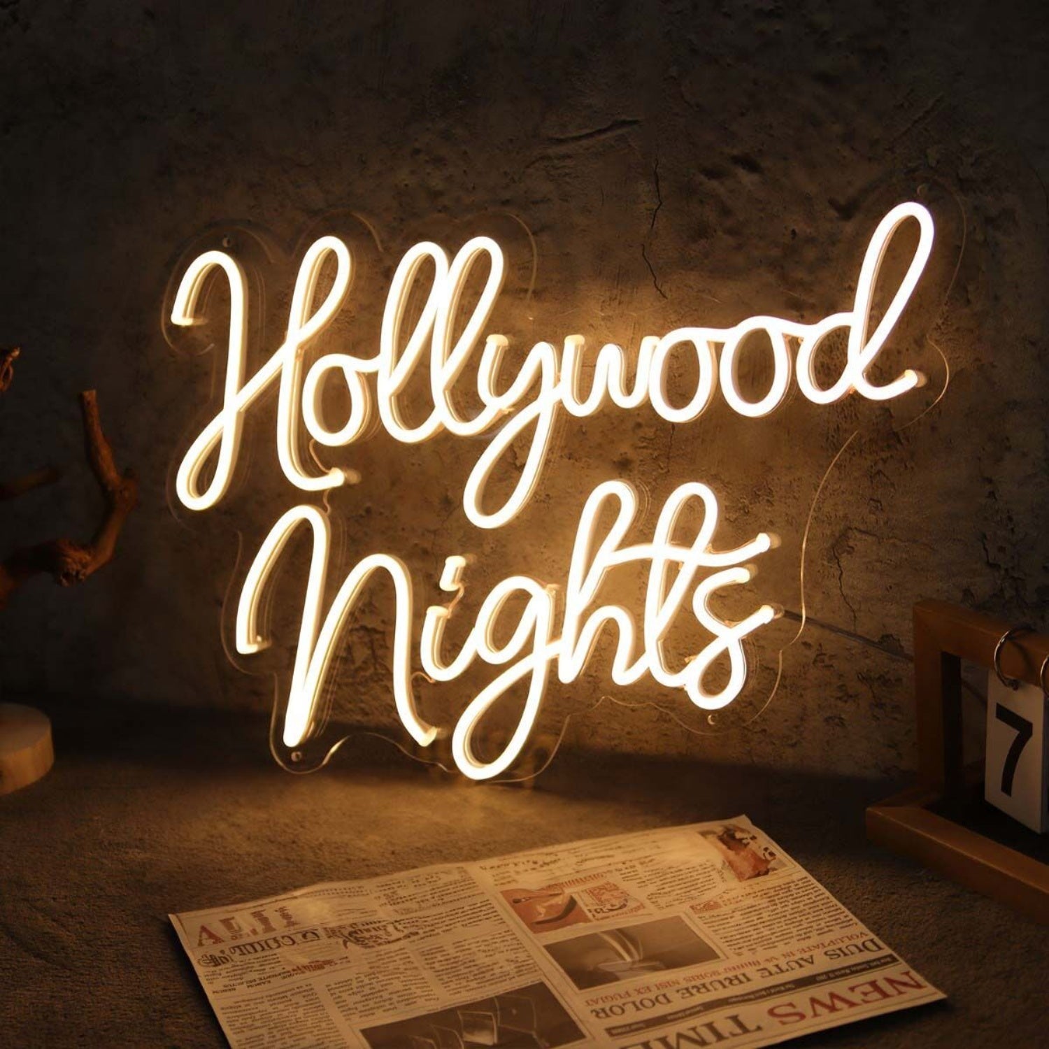 Hollywood Nights Led Neon Sign For City And Nightlife Decor - Shineneon