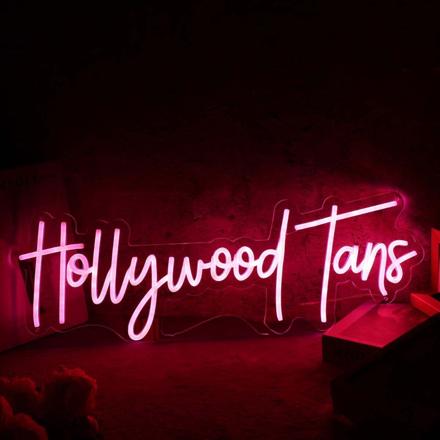 Hollywood Tans Red Led Neon Sign - Shineneon