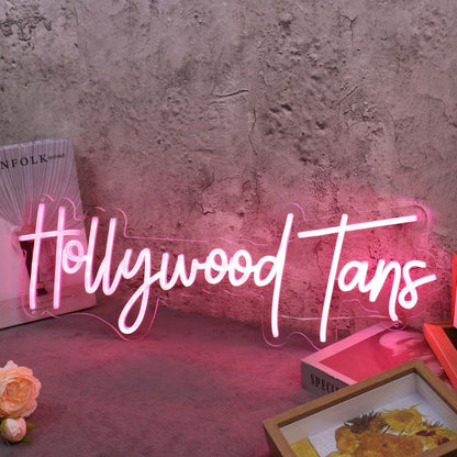 Hollywood Tans Red Led Neon Sign - Shineneon