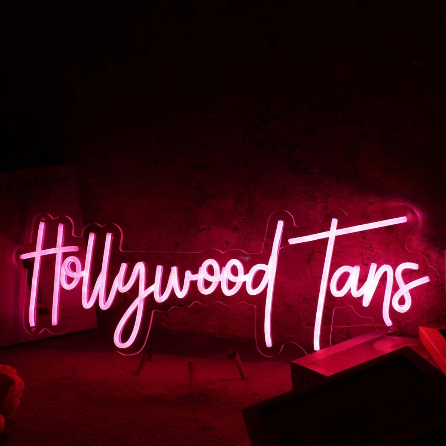 Hollywood Tans Red Led Neon Sign - Shineneon