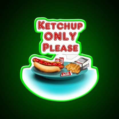 Holmes Ketchup Only Fast Food Led Neon Sign For Burger Place Rgb Color - Shineneon