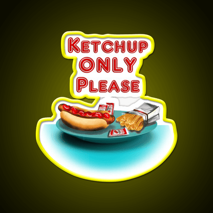Holmes Ketchup Only Fast Food Led Neon Sign For Burger Place Rgb Color - Shineneon