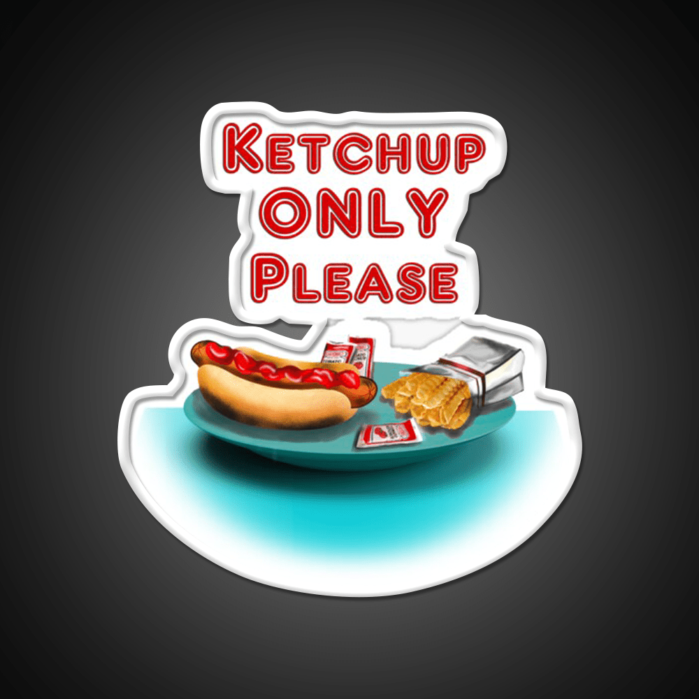 Holmes Ketchup Only Fast Food Led Neon Sign For Burger Place Rgb Color - Shineneon