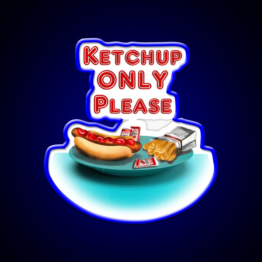 Holmes Ketchup Only Fast Food Led Neon Sign For Burger Place Rgb Color - Shineneon