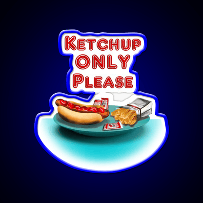 Holmes Ketchup Only Fast Food Led Neon Sign For Burger Place Rgb Color - Shineneon
