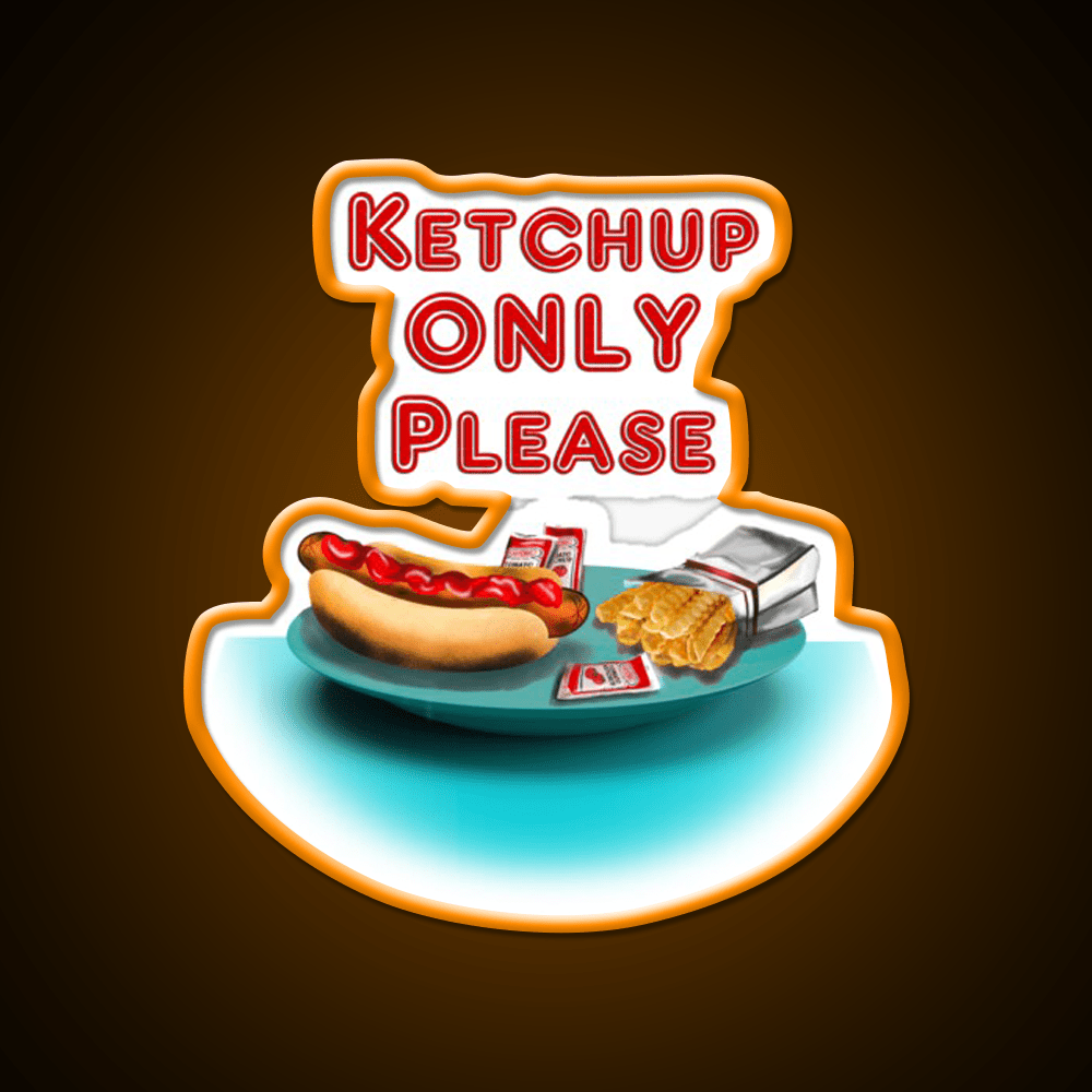 Holmes Ketchup Only Fast Food Led Neon Sign For Burger Place Rgb Color - Shineneon