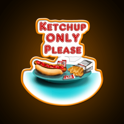 Holmes Ketchup Only Fast Food Led Neon Sign For Burger Place Rgb Color - Shineneon