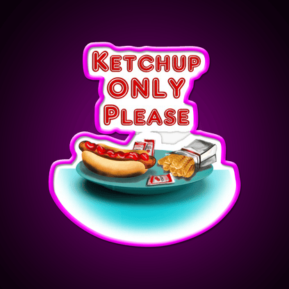 Holmes Ketchup Only Fast Food Led Neon Sign For Burger Place Rgb Color - Shineneon