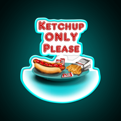 Holmes Ketchup Only Fast Food Led Neon Sign For Burger Place Rgb Color - Shineneon