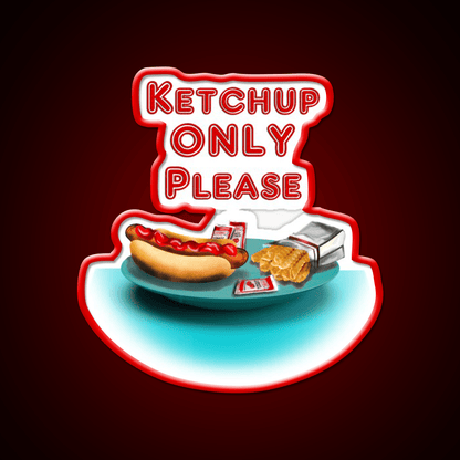 Holmes Ketchup Only Fast Food Led Neon Sign For Burger Place Rgb Color - Shineneon