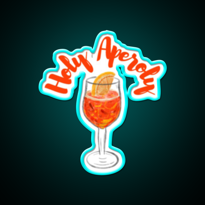Holy Aperitif Cocktail Bar Decor Led Neon Sign Rgb Color - Size and dimension reference