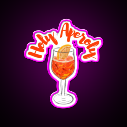 Holy Aperitif Cocktail Bar Decor Led Neon Sign Rgb Color - Neon sign mounted on wall in room