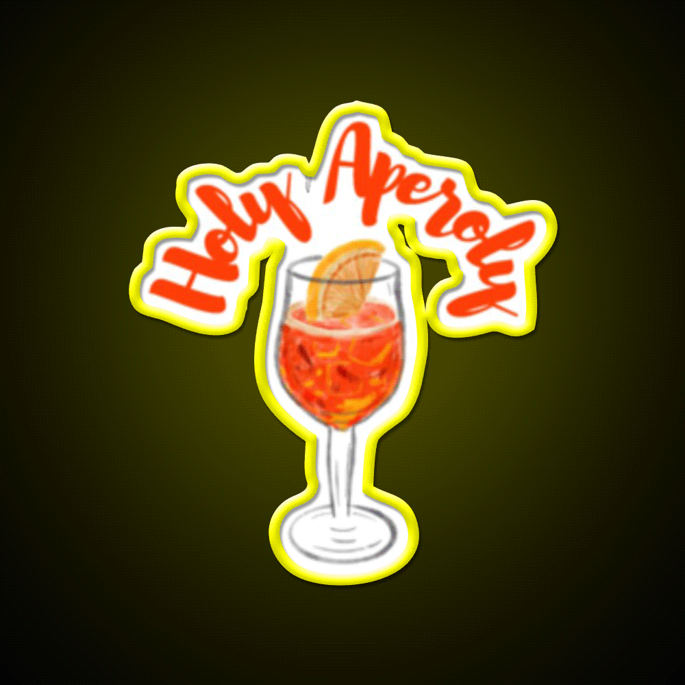 Holy Aperitif Cocktail Bar Decor Led Neon Sign Rgb Color - Custom LED neon sign front view
