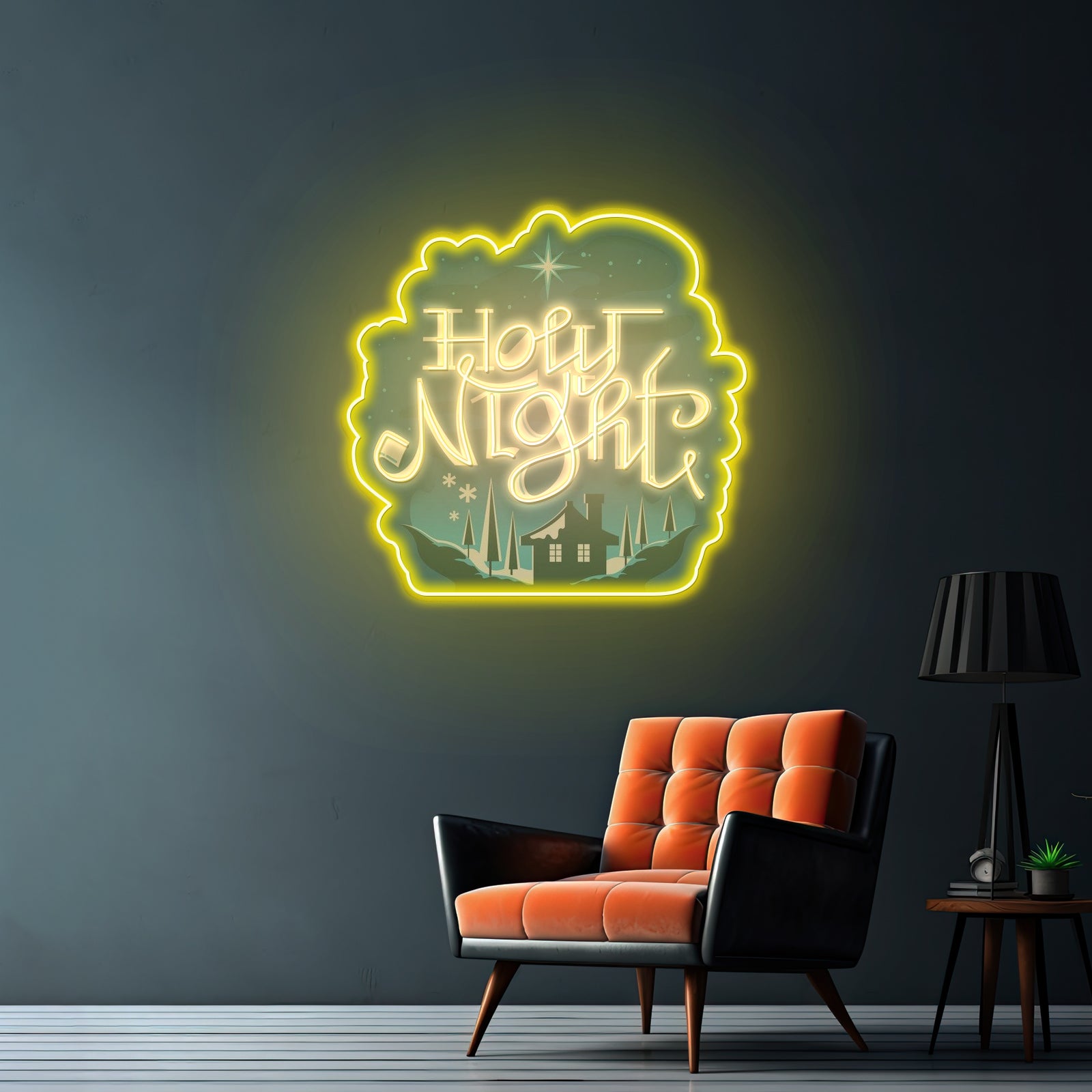 Hometown Cha Cha Cha Rainy Beach Artwork Large Neon Signs - LED neon sign view 16