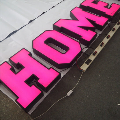 Home 3D Frontlit And Backlit Channel Letter Led Light Sign - Shineneon