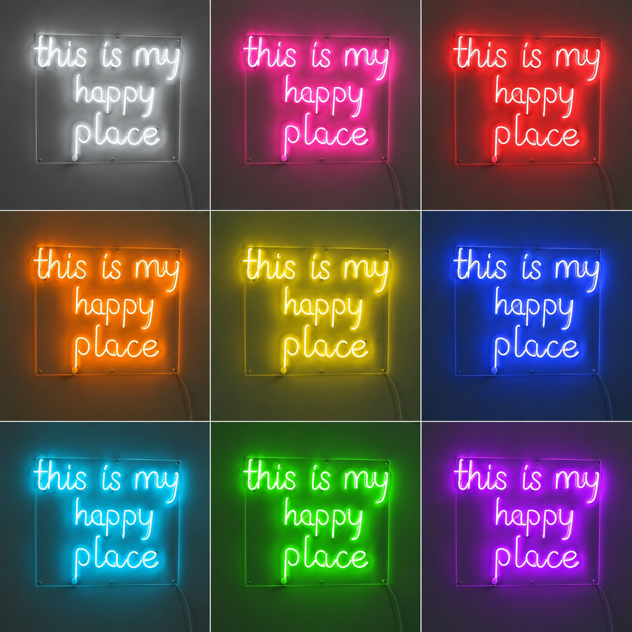 Home Bar LED Neon Sign LED Neon Signs color grid