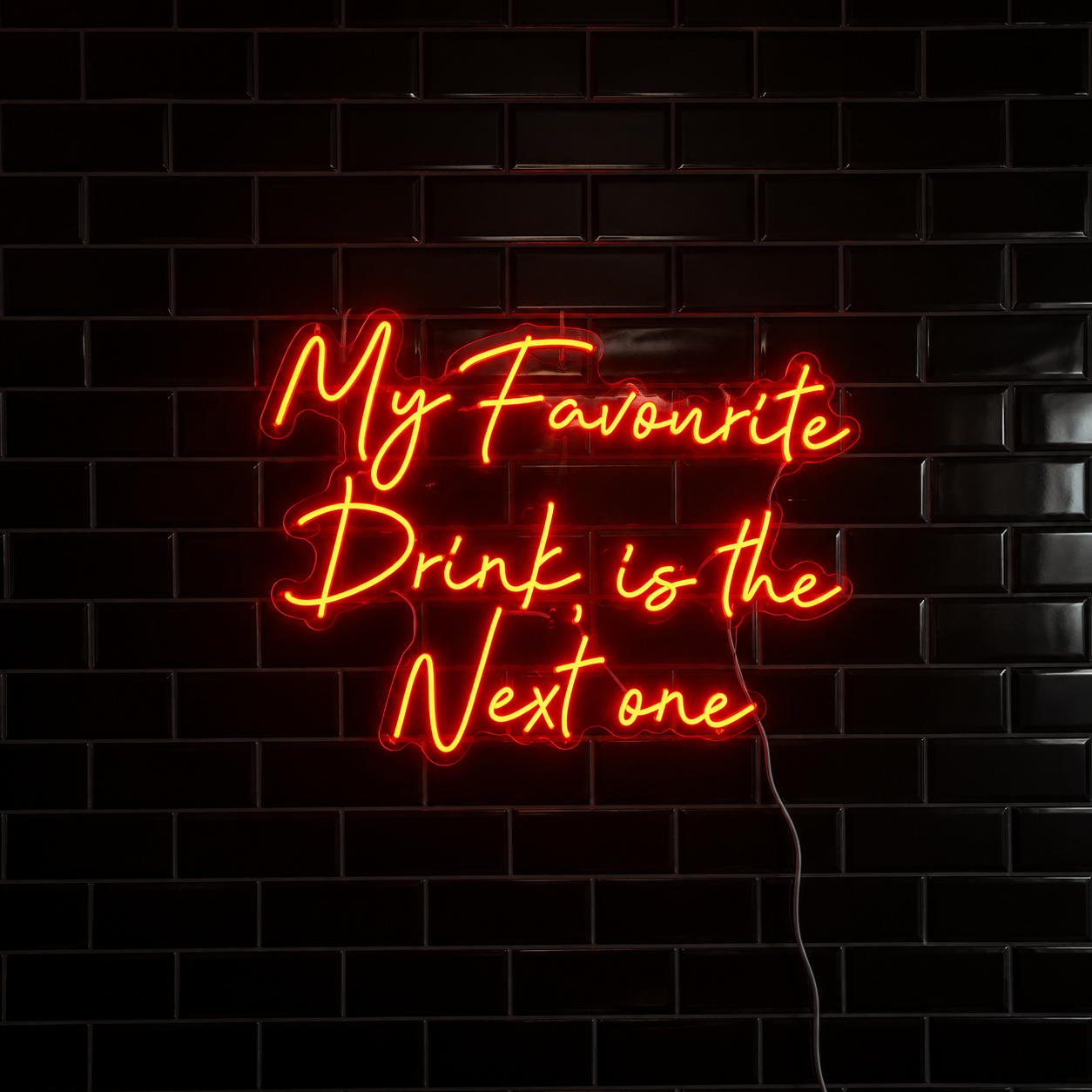 Home Bar Square Wall Decor LED Neon Sign main product image