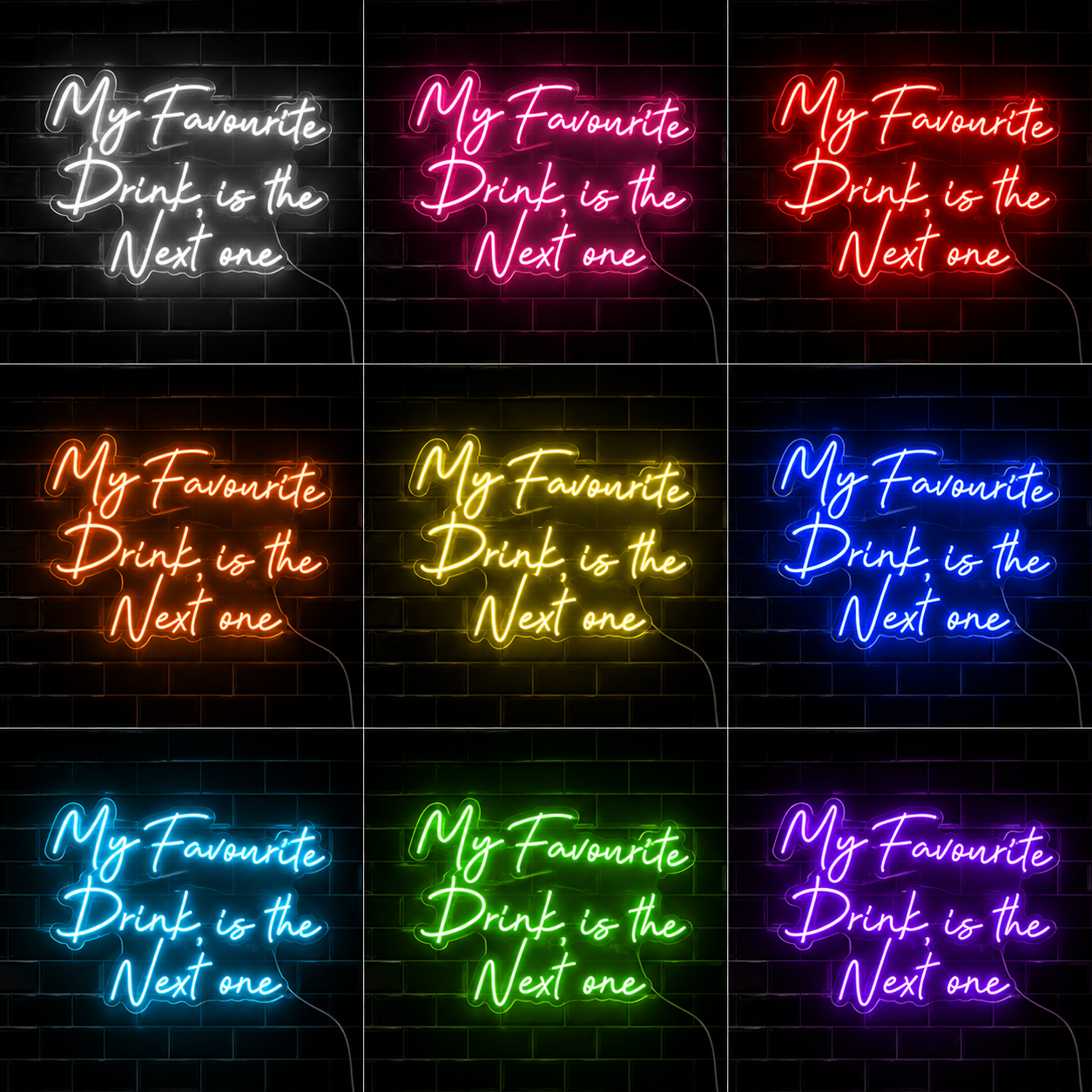 Home Bar Square Wall Decor LED Neon Sign color grid