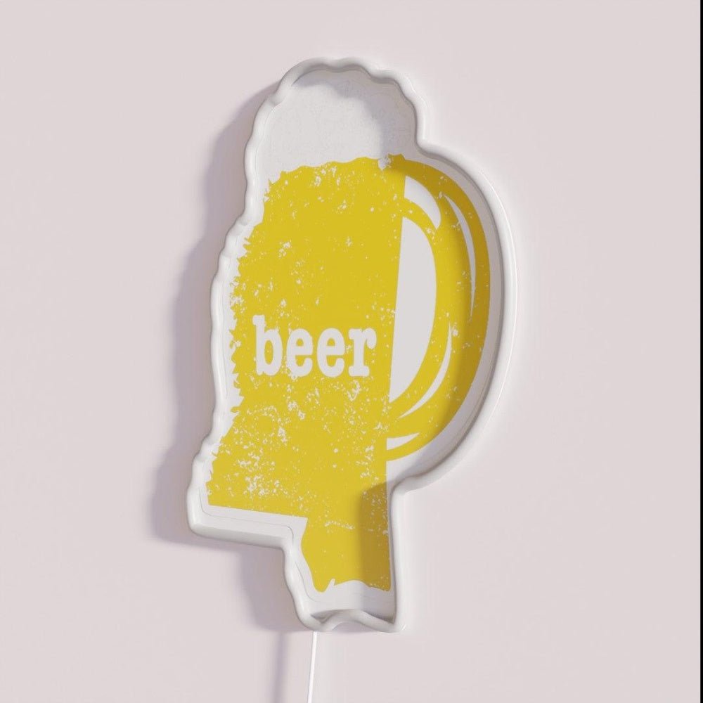 Home Brew Beer Funny Mississippi Beer Apparel Rgb Led Neon Sign - Shineneon
