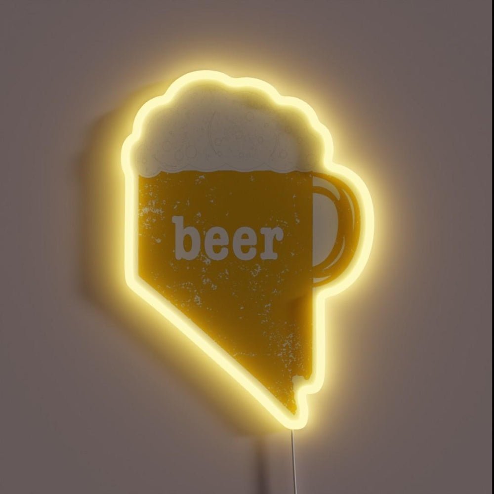 Home Brew Beer Funny Nevada Funny Beer Apparel Rgb Led Neon Sign - Shineneon