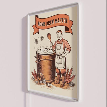 Home Brew Master Retro Beer Brewing Design Rgb Led Neon Sign - Shineneon