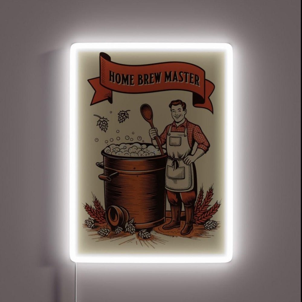 Home Brew Master Retro Beer Brewing Design Rgb Led Neon Sign - Shineneon