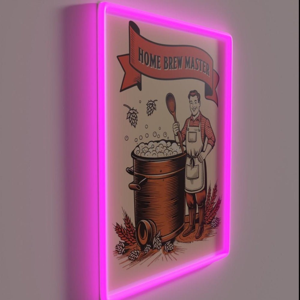 Home Brew Master Retro Beer Brewing Design Rgb Led Neon Sign - Shineneon