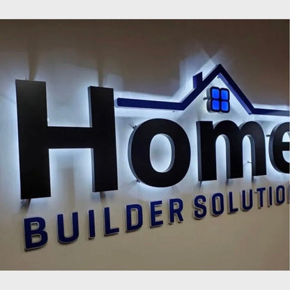 Home Builder Solutio 3D Backlit Channel Letters Led Light Sign - Shineneon