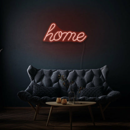 Home Cursive Neon Welcoming And Warm Atmosphere - Shineneon
