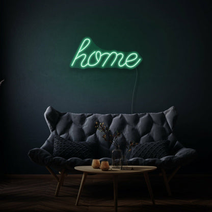 Home Cursive Neon Welcoming And Warm Atmosphere - Shineneon