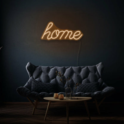 Home Cursive Neon Welcoming And Warm Atmosphere - Shineneon