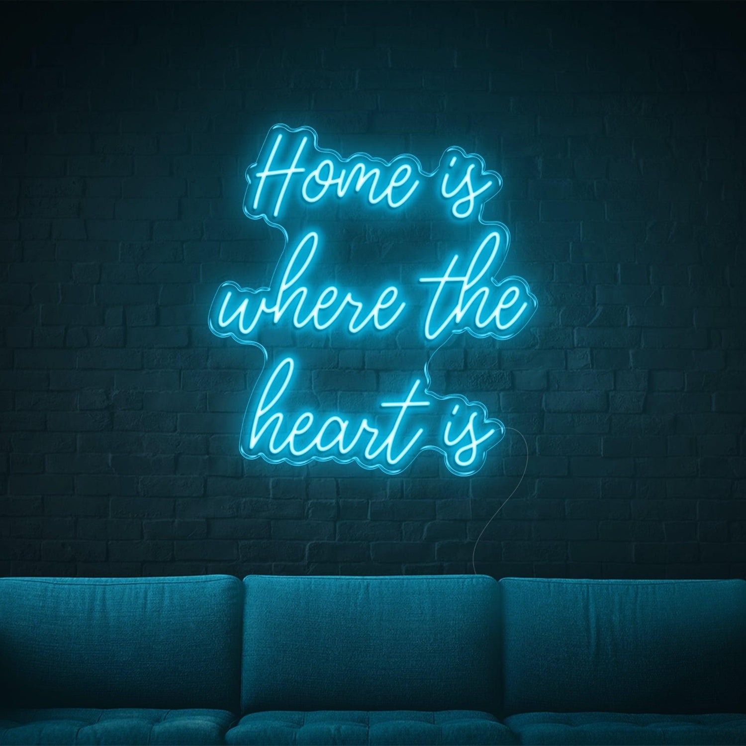 Home Is Where The Heart Is Bright Pink Led Neon Sign For Living Room Wall Art | Shineneon