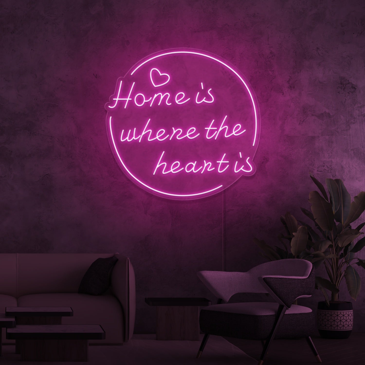 Home Is Where The Heart Is Led Neon Signs - Shineneon