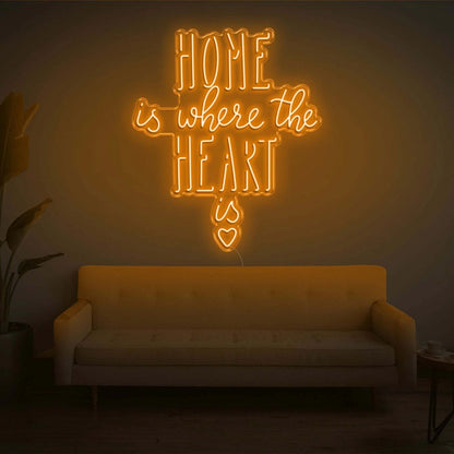 Home Is Where The Heart Is V2 Led Neon Sign - Shineneon