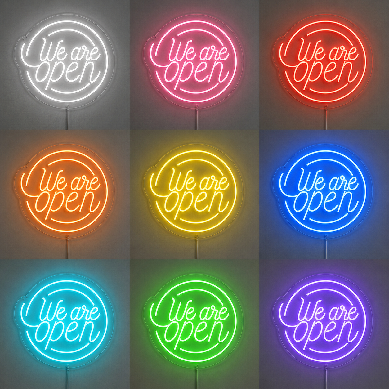 Home Lounge Wall Decor LED Neon Sign color grid