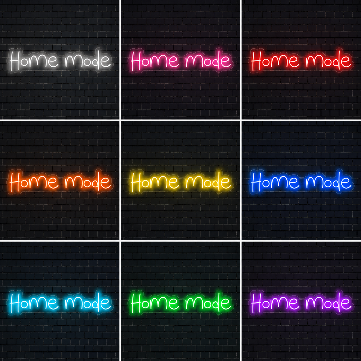 Home Mode Wall Decor LED Neon Sign - 05 Color Grid