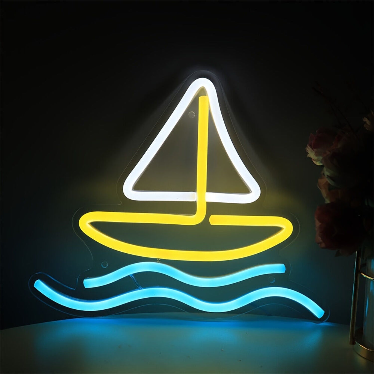 Home Office Or Coastal Bar The Boat In Sea Led Wall Led Neon Sign | Shineneon