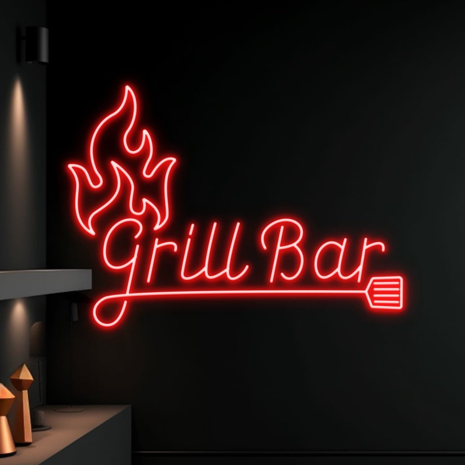 Home Office Or Restaurant Grill Bbq Led Sign Custom Grill Bar Neon Light | Shineneon