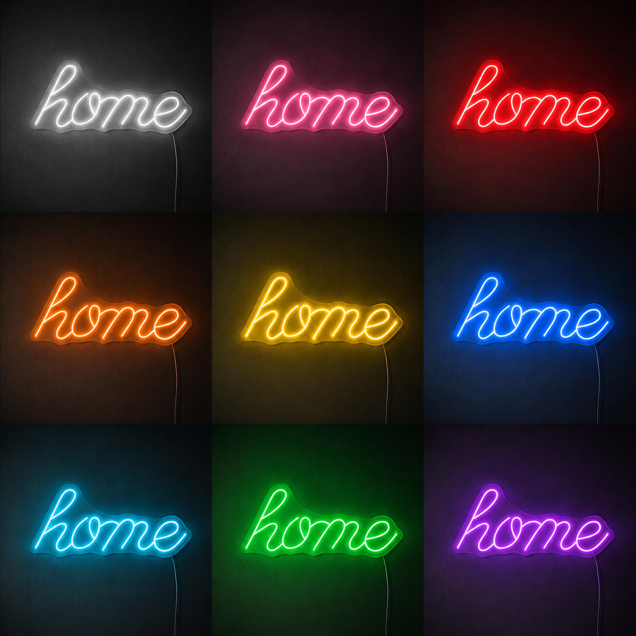 Home Room Decor LED Neon Sign - 05 Color Grid