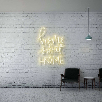 Home Sweet Home Heart Led Neon Sign - Shineneon