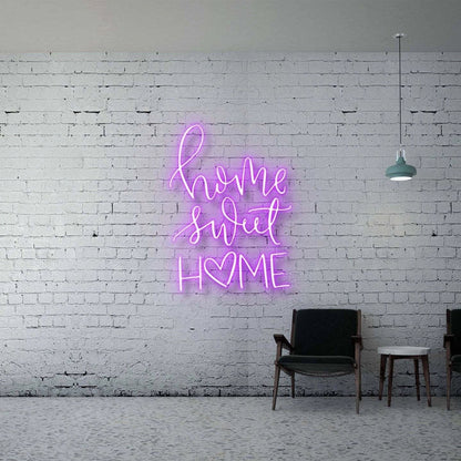 Home Sweet Home Heart Led Neon Sign - Shineneon