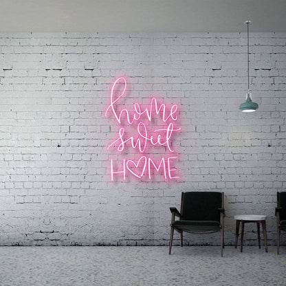 Home Sweet Home Heart Led Neon Sign - Shineneon