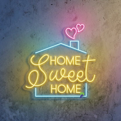 Home Sweet Home LED Neon Sign Bedroom Decor - 01 Original Product Image