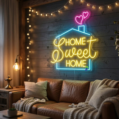 Home Sweet Home LED Neon Sign Bedroom Decor - Shineneon
