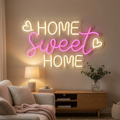 Home Sweet Home LED Neon Sign Home Decor - 03 Real Lifestyle Scene