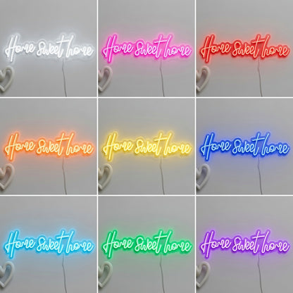 Home Sweet Home LED Neon Sign Living Room Decor Wall Neon Sign - 05 Color Grid