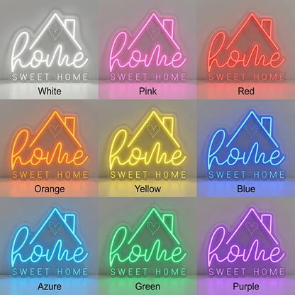 Home Sweet Home LED Neon Sign Wall Art Wall Neon Sign - 05 Color Grid